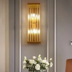 LED Indoor Wall Lights 3-Color Light Modern Nordic Style Crystal E14 LED Wall Lamp Living Room 85-265V