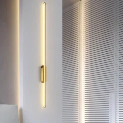LED Indoor Wall Lights Warm White Modern Minimalist Linear Metal Sconce for Living Room Bedroom 110-240V 80cm Single Head Long Tube