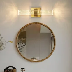 LED Indoor Wall Lights Warm Ray 40cm 1W Gold Postmodern Crystal Wall Lamp Vanity Wall Mounted Lights Bathroom Wash Wall Lighting Mirror Nightstand Wall Sconces for Bedroom Hallway Restaurant 110-240V