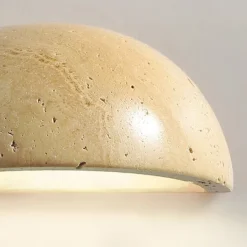 LED Indoor Wall Lights Warm White 15cm Modern Natural Stone Wall Sconce Half Moon Marble Wall Light Fixture G4 for Bedroom Hallway Kitchen 110-240V