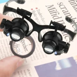 LED Lamp Jeweler Magnifier 15X 20X 25X Lens Magnifying Eye Glasses Loupe Jewelry Appraisal Watch Repair