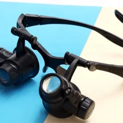 LED Lamp Jeweler Magnifier 15X 20X 25X Lens Magnifying Eye Glasses Loupe Jewelry Appraisal Watch Repair