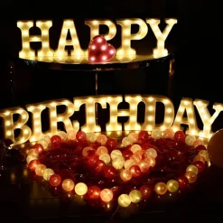 LED Letter Lights Alphabet Light Up Sign for Night Light Home Party Birthday Wedding Bar Decoration