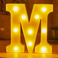 LED Letter Lights Alphabet Light Up Sign for Night Light Home Party Birthday Wedding Bar Decoration