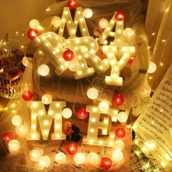LED Letter Lights Alphabet Light Up Sign for Night Light Home Party Birthday Wedding Bar Decoration