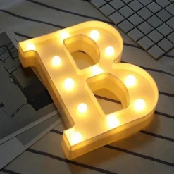 LED Letter Lights Sign, 26 Alphabet Light Up Letters, Battery-Powered Decorative Marquee Lamps for Weddings, Birthdays, Parties, Home Bar and Christmas Décor
