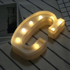 LED Letter Lights Sign, 26 Alphabet Light Up Letters, Battery-Powered Decorative Marquee Lamps for Weddings, Birthdays, Parties, Home Bar and Christmas Décor