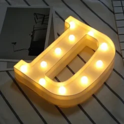 LED Letter Lights Sign, 26 Alphabet Light Up Letters, Battery-Powered Decorative Marquee Lamps for Weddings, Birthdays, Parties, Home Bar and Christmas Décor