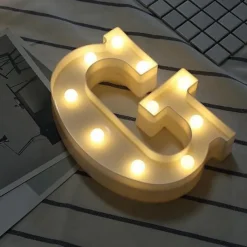 LED Letter Lights Sign, 26 Alphabet Light Up Letters, Battery-Powered Decorative Marquee Lamps for Weddings, Birthdays, Parties, Home Bar and Christmas Décor