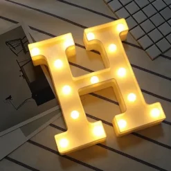 LED Letter Lights Sign, 26 Alphabet Light Up Letters, Battery-Powered Decorative Marquee Lamps for Weddings, Birthdays, Parties, Home Bar and Christmas Décor