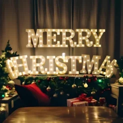 LED Letter Lights Sign, 26 Alphabet Light Up Letters, Battery-Powered Decorative Marquee Lamps for Weddings, Birthdays, Parties, Home Bar and Christmas Décor