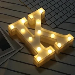 LED Letter Lights Sign, 26 Alphabet Light Up Letters, Battery-Powered Decorative Marquee Lamps for Weddings, Birthdays, Parties, Home Bar and Christmas Décor