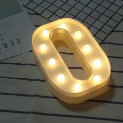 LED Letter Lights Sign, 26 Alphabet Light Up Letters, Battery-Powered Decorative Marquee Lamps for Weddings, Birthdays, Parties, Home Bar and Christmas Décor