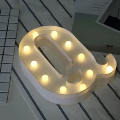 LED Letter Lights Sign, 26 Alphabet Light Up Letters, Battery-Powered Decorative Marquee Lamps for Weddings, Birthdays, Parties, Home Bar and Christmas Décor