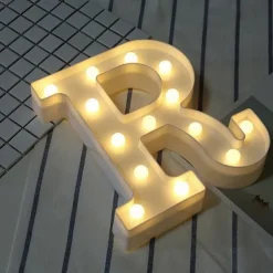 LED Letter Lights Sign, 26 Alphabet Light Up Letters, Battery-Powered Decorative Marquee Lamps for Weddings, Birthdays, Parties, Home Bar and Christmas Décor