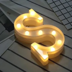 LED Letter Lights Sign, 26 Alphabet Light Up Letters, Battery-Powered Decorative Marquee Lamps for Weddings, Birthdays, Parties, Home Bar and Christmas Décor