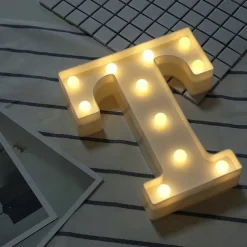 LED Letter Lights Sign, 26 Alphabet Light Up Letters, Battery-Powered Decorative Marquee Lamps for Weddings, Birthdays, Parties, Home Bar and Christmas Décor