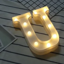 LED Letter Lights Sign, 26 Alphabet Light Up Letters, Battery-Powered Decorative Marquee Lamps for Weddings, Birthdays, Parties, Home Bar and Christmas Décor