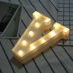 LED Letter Lights Sign, 26 Alphabet Light Up Letters, Battery-Powered Decorative Marquee Lamps for Weddings, Birthdays, Parties, Home Bar and Christmas Décor