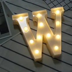 LED Letter Lights Sign, 26 Alphabet Light Up Letters, Battery-Powered Decorative Marquee Lamps for Weddings, Birthdays, Parties, Home Bar and Christmas Décor