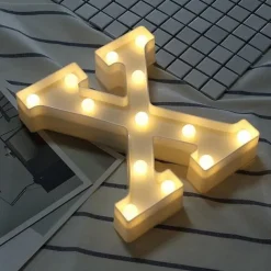 LED Letter Lights Sign, 26 Alphabet Light Up Letters, Battery-Powered Decorative Marquee Lamps for Weddings, Birthdays, Parties, Home Bar and Christmas Décor