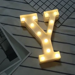 LED Letter Lights Sign, 26 Alphabet Light Up Letters, Battery-Powered Decorative Marquee Lamps for Weddings, Birthdays, Parties, Home Bar and Christmas Décor