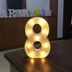 LED Letter Lights Sign, 26 Alphabet Light Up Letters, Battery-Powered Decorative Marquee Lamps for Weddings, Birthdays, Parties, Home Bar and Christmas Décor