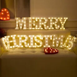 LED Letter Lights Sign, 26 Alphabet Light Up Letters, Battery-Powered Decorative Marquee Lamps for Weddings, Birthdays, Parties, Home Bar and Christmas Décor