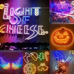 LED Light Bar Neon Strip Light 1-5M Addressable RGB Rainbow LED Pixel Light Bar DC12V Including Power Supply and RF 17key Controller Applicable to DIY LED Neon Sign Art Wall Decoration WS2811