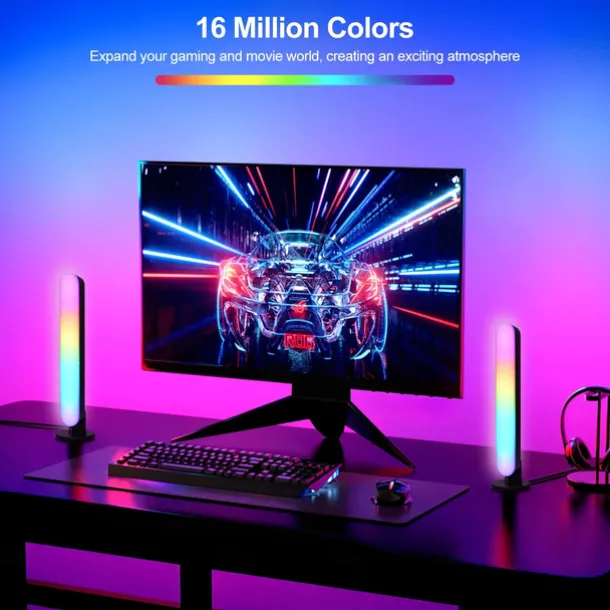 LED Light Bars Mood Light Multiple Lighting Effects Ambient Lighting Flow Light Bar Gaming/TV/PC/Room