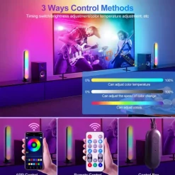 LED Light Bars Mood Light Multiple Lighting Effects Ambient Lighting Flow Light Bar Gaming/TV/PC/Room