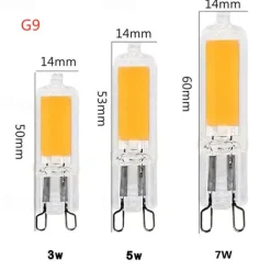 LED Light Bulb 10pcs G9 COB 3W 7W 5W Glass G4 Lamp 220V G4LED Spot Light For Pendant Lighting Fixture Home Lighting Chandeliers