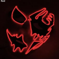 LED Light Ghost Mask EL Mask for Halloween Scary Cosplay Masquerade Dancing Party Luminous Mask