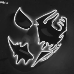 LED Light Ghost Mask EL Mask for Halloween Scary Cosplay Masquerade Dancing Party Luminous Mask