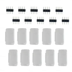 LED Light Strip Connector Waterproof Fixing Clip 4 Pin RGB Needle Male Type Waterproof Box Light Bar Accessory Box is Suitable for Fixing RGB 4Bin Connector Line