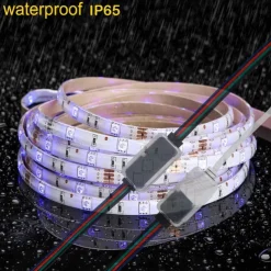 LED Light Strip Connector Waterproof Fixing Clip 4 Pin RGB Needle Male Type Waterproof Box Light Bar Accessory Box is Suitable for Fixing RGB 4Bin Connector Line