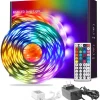LED Light Strip 15m/20m 50ft 65.6ft RGB Color Change LED Light Strip Kit with IR44 Key Remote Control for Bedroom Lighting Flexible Home Decoration