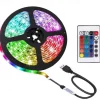 LED Light Strips 2M USB Flexible Tiktok Lights TV Backlight 60LED 10mm Waterproof Multi-color TV Backlight with Infrared Remote Controller Halloween TV Computer Background