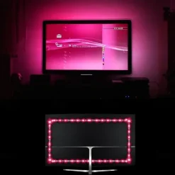LED Light Strips 2M USB Flexible Tiktok Lights TV Backlight 60LED 10mm Waterproof Multi-color TV Backlight with Infrared Remote Controller Halloween TV Computer Background