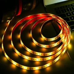 LED Light Strips 2M USB Flexible Tiktok Lights TV Backlight 60LED 10mm Waterproof Multi-color TV Backlight with Infrared Remote Controller Halloween TV Computer Background