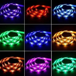 LED Light Strips RGB Lights USB Flexible Lamp USB 5V 5050 SMD 10mm LEDs Blackboard with 24 Key IR Remote Controller for Flat Screen TV Background, HDTV, PC Monitor 1M~5M