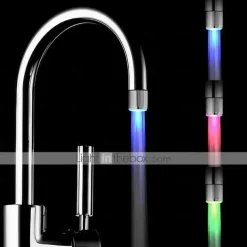 LED Light Water Faucet Tap Heads Temperature Sensor RGB Glow LED Shower Stream Bathroom Shower faucet 3 Color Changing