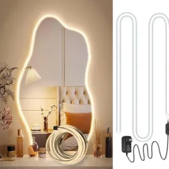LED Makeup Mirror Light Hollywood Style Makeup Light 6.5-16FT/6000K/3000K Dimmable 12V Adapter/Mirror Strip Light Lighting for Vanity and Bathroom Mirrors
