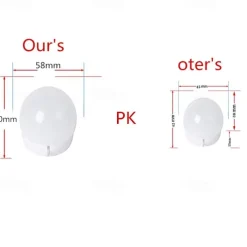 LED Makeup Vanity Lights Stick on Mirror with 10 dimmable Bulbs USB 4.6m 15ft Cable White