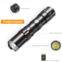 LED Mini Flashlight Portable Waterproof Ultra Bright Flashlight AA Battery Portable Torch For Camping Hiking fishing