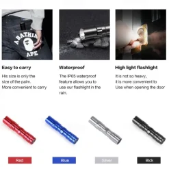 LED Mini Flashlight Portable Waterproof Ultra Bright Flashlight AA Battery Portable Torch For Camping Hiking fishing
