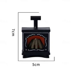 LED Mini Maquete LED Glowing Fireplace Decoration Electronic Candle Lights Creative Home Décor Small Fireplace Holiday Party Decoration Light 1PC for Halloween