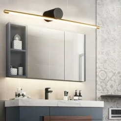 LED Mirror Front Lamp Vanity Light Dimmable 40/60/80cm Wall Light Copper for Modern Simple Bedroom Bathroom Gift for Family Friends IP20