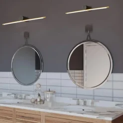 LED Mirror Front Lamp Vanity Light Dimmable 40/60/80cm Wall Light Copper for Modern Simple Bedroom Bathroom Gift for Family Friends IP20