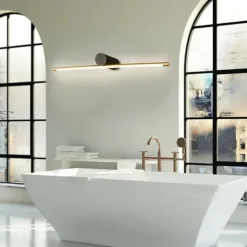 LED Mirror Front Lamp Vanity Light Dimmable 40/60/80cm Wall Light Copper for Modern Simple Bedroom Bathroom Gift for Family Friends IP20